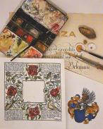 taufbrief_wappen_aquarellfarben_muschelgold