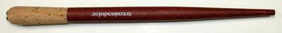 Porte-plume bois marron mat avec lige